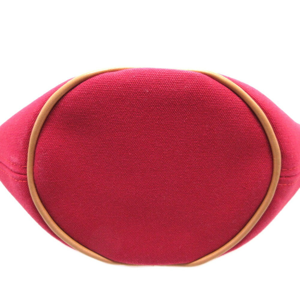 Hermes Palmire Canvas Rouge Vif Prune Pouch 0179h… - image 3